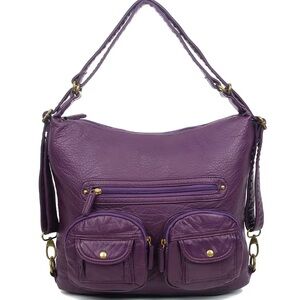 NWT Ampere Creations Convertible Soft Vegan Leather Mutli-function 3 in 1